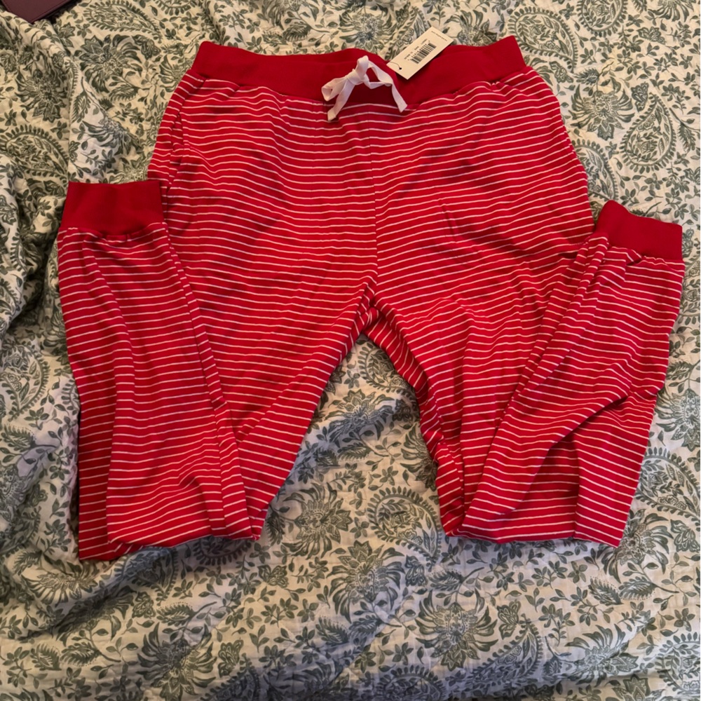 Vera Bradley Red and White Stripped Joggers
